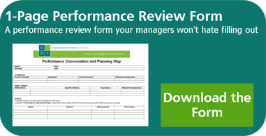 simple 1 page performance review form one page performance review